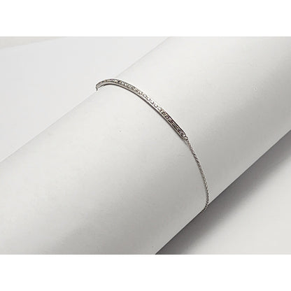 14K White Gold Diamond Link Bracelet