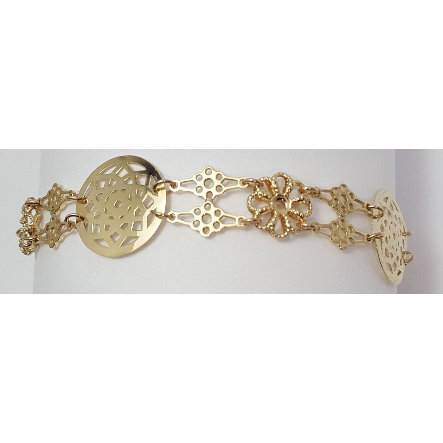 14K Yellow Gold Middle Eastern Style Link Bracelet