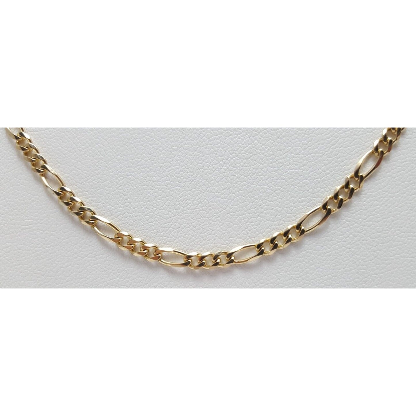 14K Yellow Gold Figaro Link Chain Necklace