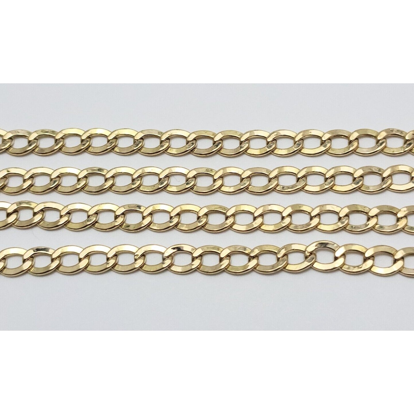 10K Yellow Gold Curb Link Chain Necklace