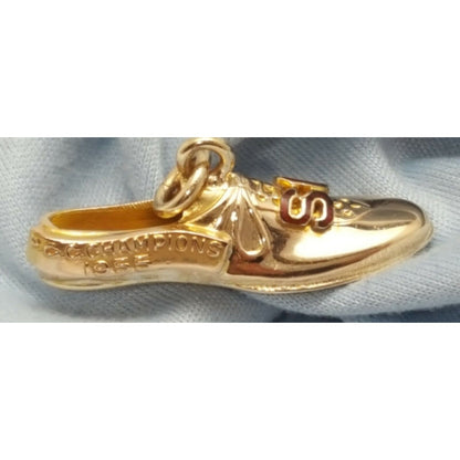 10K Yellow Gold 1955 PCC Champions SC Track Show Running Shoe Charm Pendant