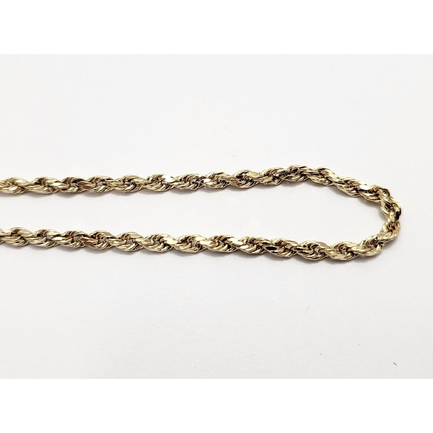 10K Yellow Gold Rope Chain Anklet Bracelet