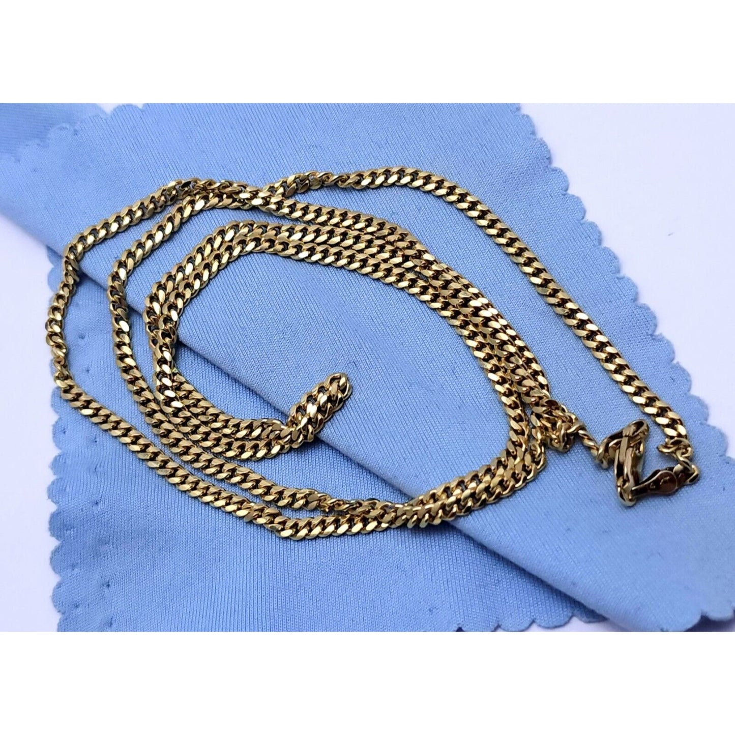 14K Yellow Gold Cuban Link Chain Necklace