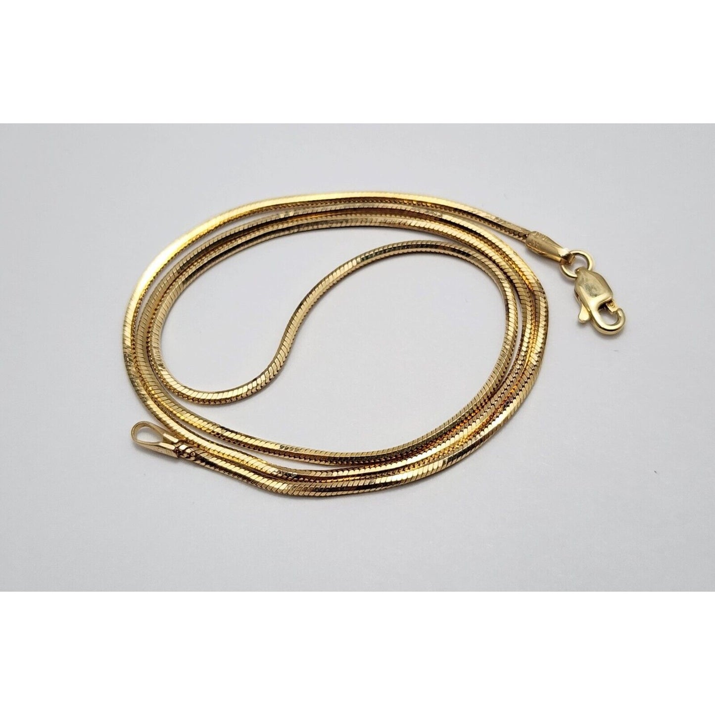 14K Yellow Gold Italy Snake Choker Chain Necklace