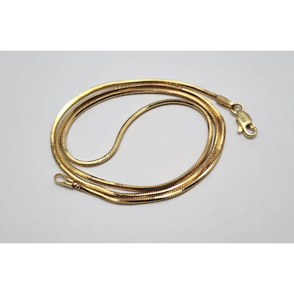 14K Yellow Gold Italy Snake Choker Chain Necklace