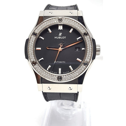 Hublot Classic Fusion 42mm Automatic Watch Titanium Diamonds 542.NX.1171.LR.1104