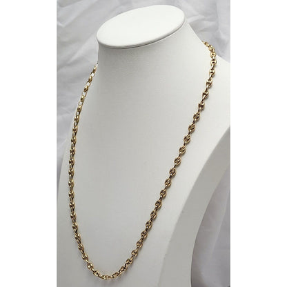 10K Yellow Gold Puffy Gucci Link Chain Necklace