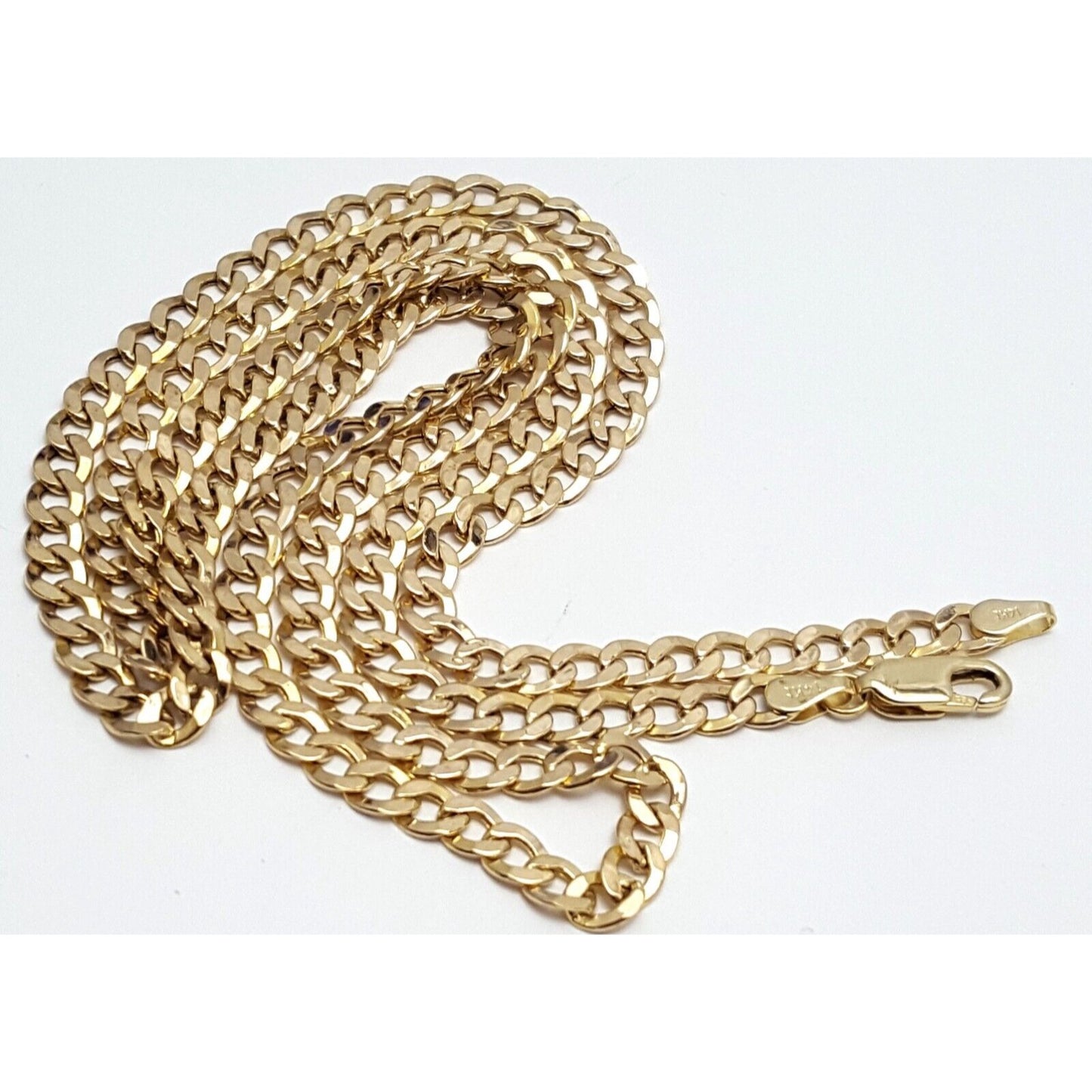 14K Yellow Gold Cuban Link Chain Necklace