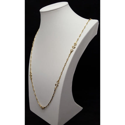 18K Yellow Gold Extra Long Link Chain Necklace