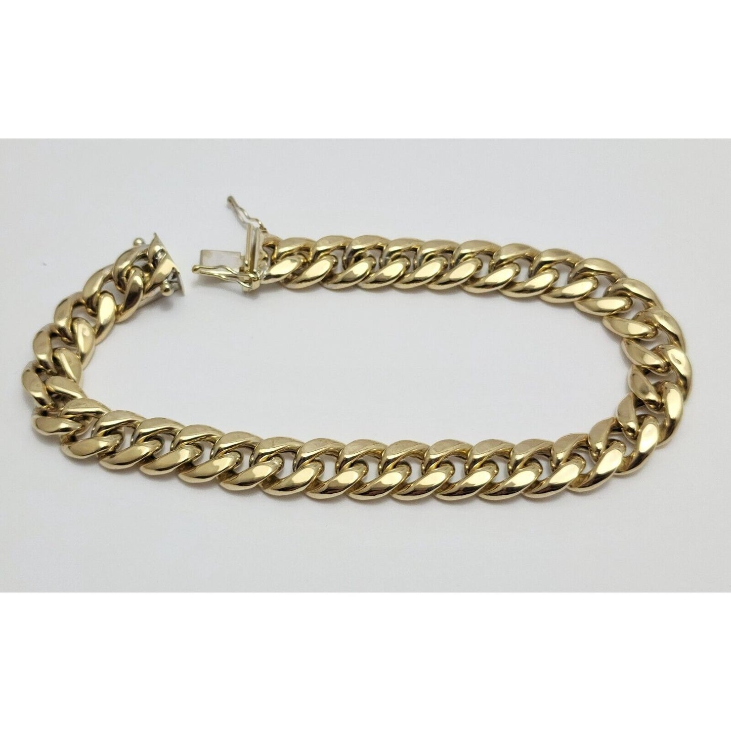 14K Yellow Gold Cuban Link Chain Bracelet