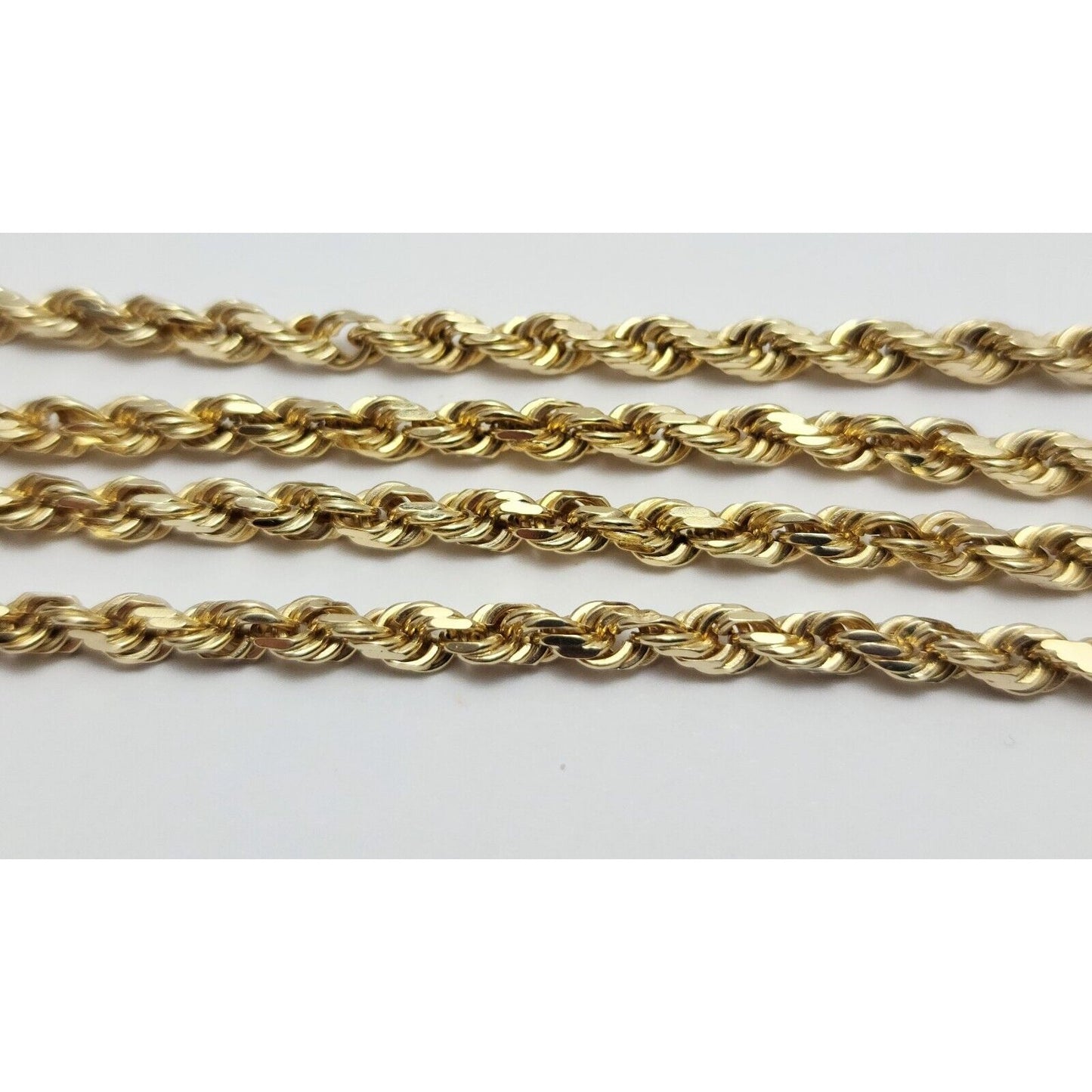 14K Yellow Gold Rope Chain Necklace