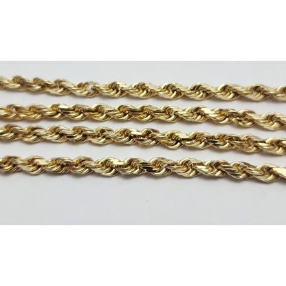 14K Yellow Gold Rope Chain Necklace