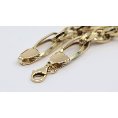 14K Yellow Gold Custom Cable Anchor Link Chain Necklace