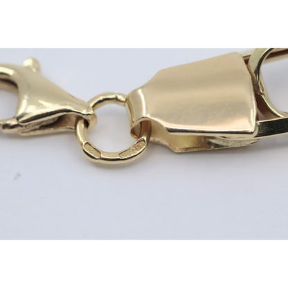 14K Yellow Gold Custom Cable Anchor Link Chain Necklace
