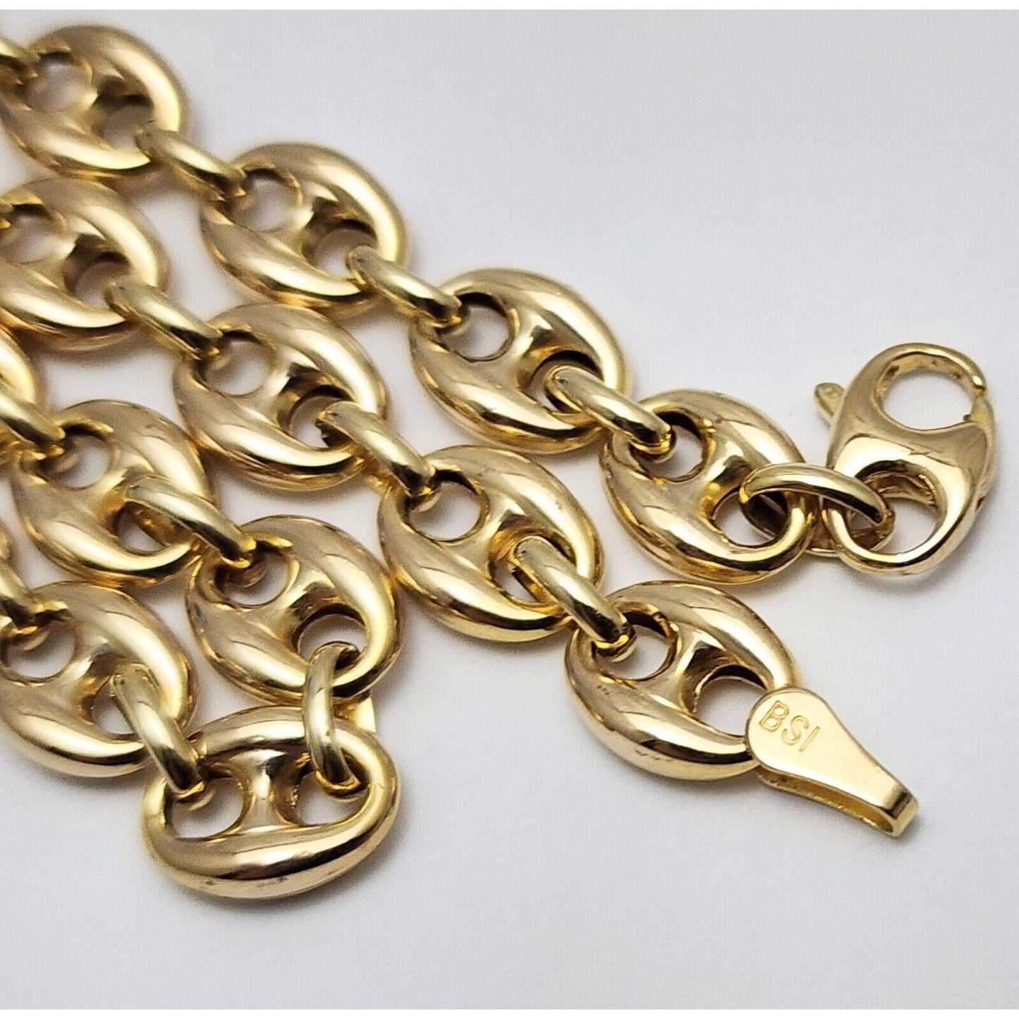 14K Yellow Gold Puffy Gucci Link Chain Necklace