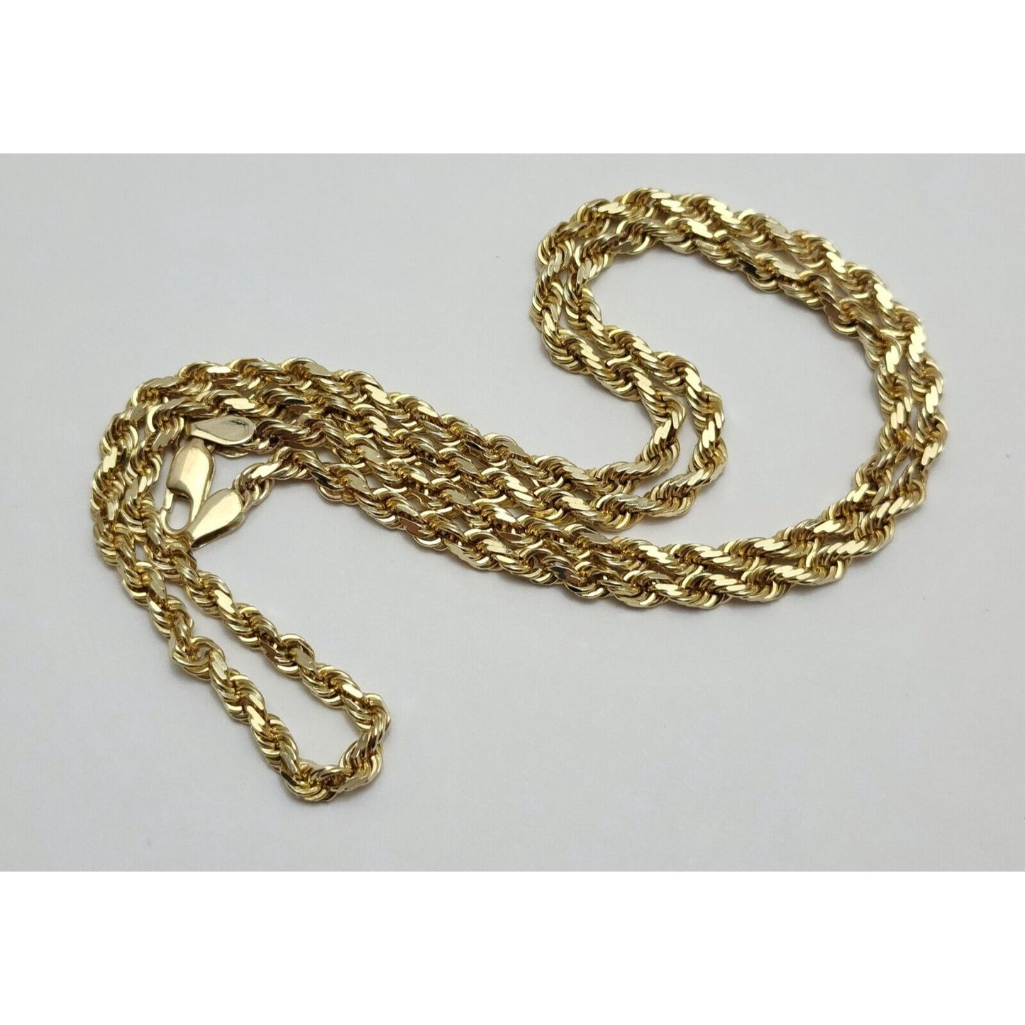 14K Yellow Gold Rope Chain Necklace