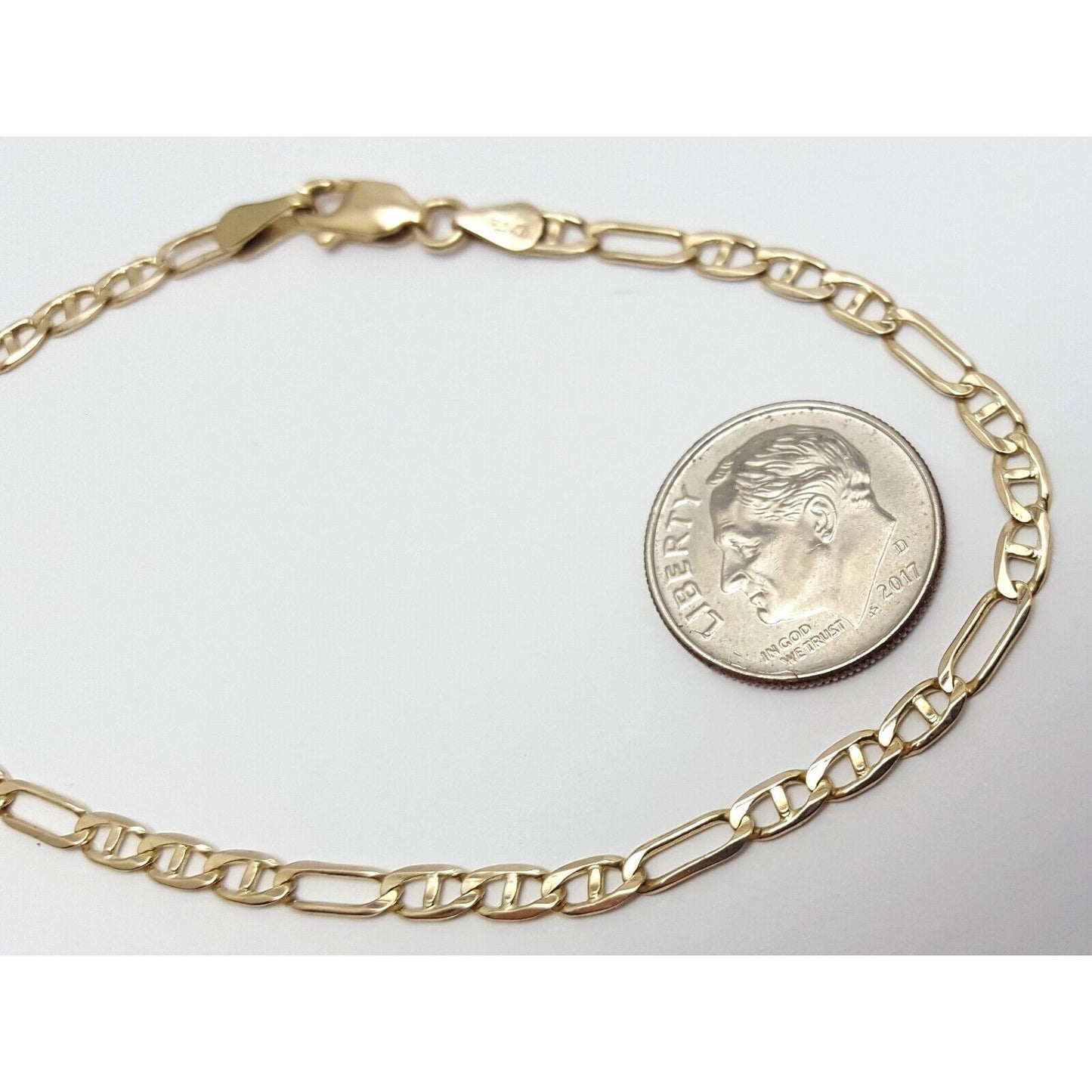 14K Yellow Gold Figaro Link Bracelet