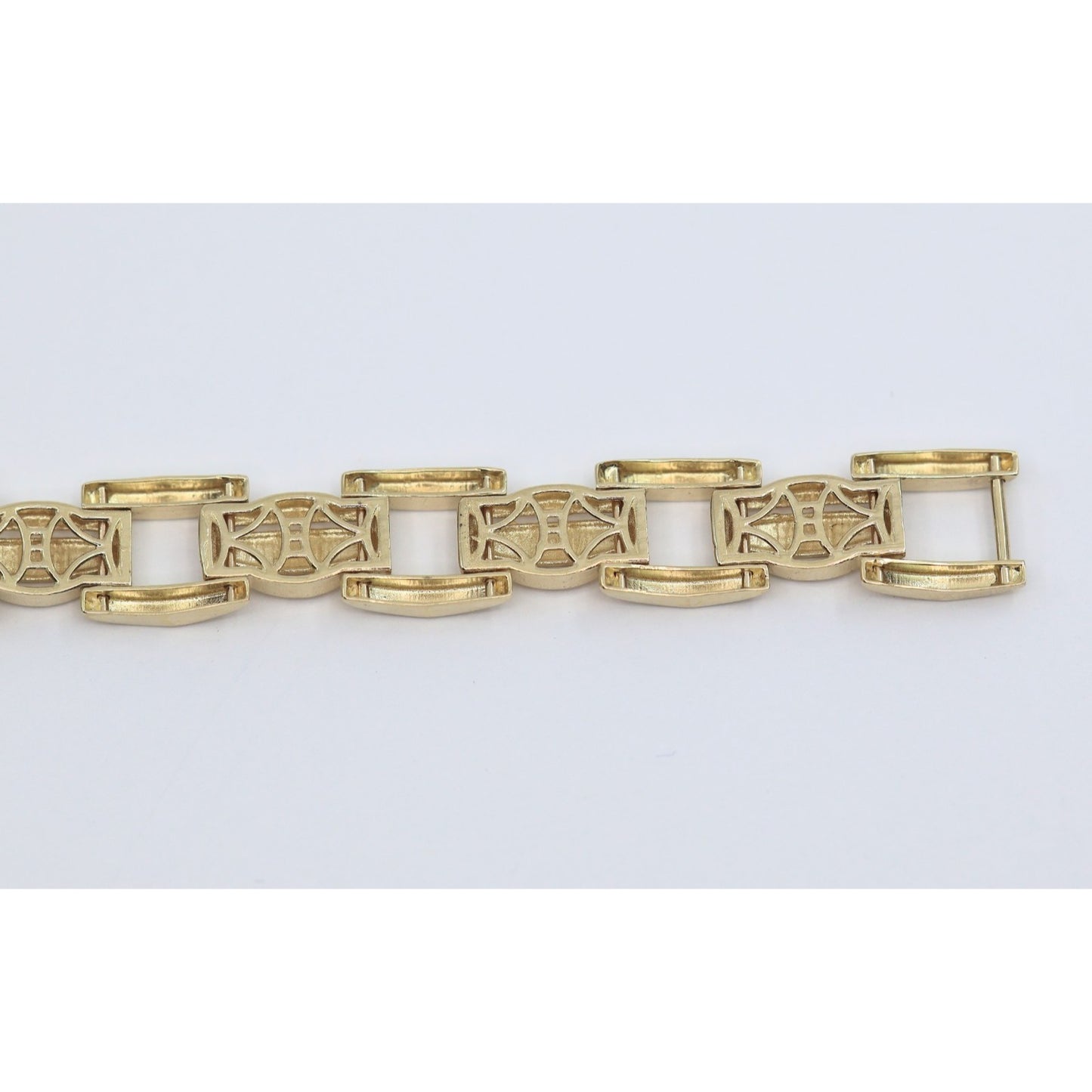 14K Yellow Gold Custom Wide Link Bracelet