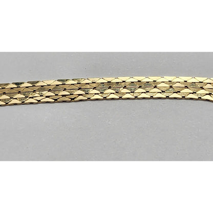 14K Yellow Gold Cobra Link Chain Necklace