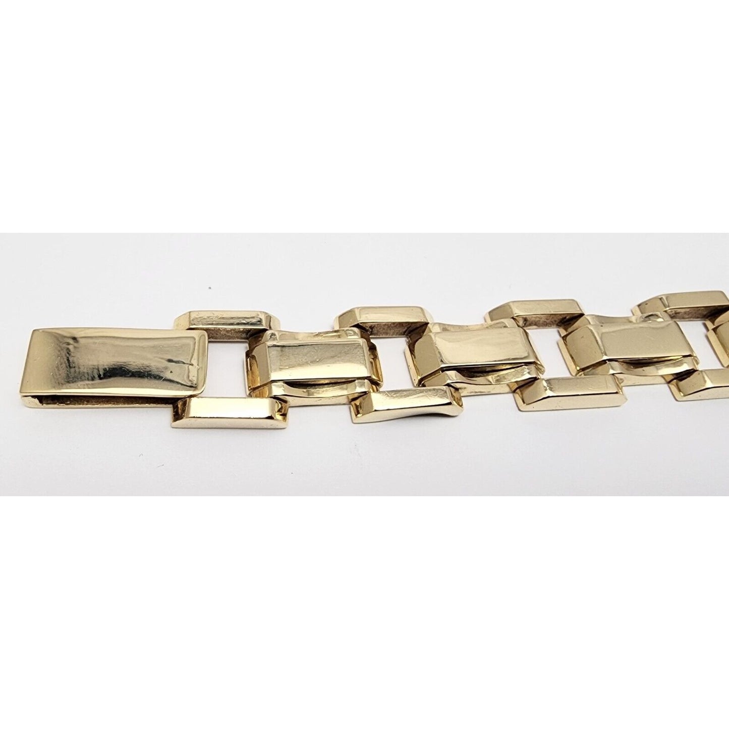 14K Solid Yellow Gold Designer Custom Link Bracelet