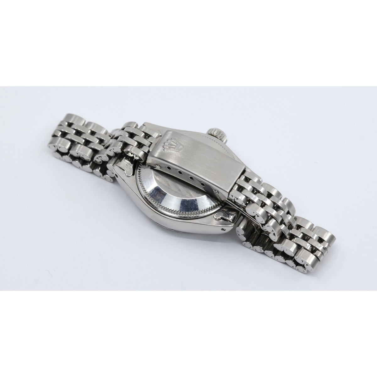Vintage Rolex Oyster Perpetual Date 6924 Ladies 26mm Silver Dial Jubilee Watch