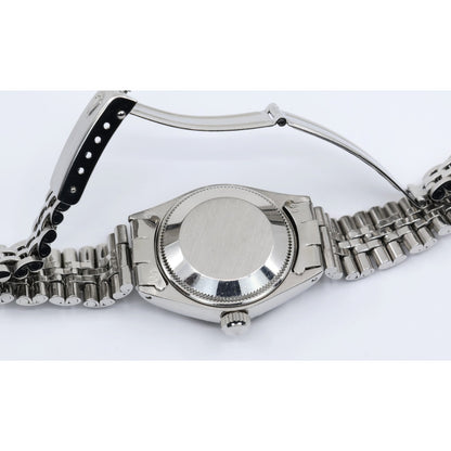 Vintage Rolex Oyster Perpetual Date 6924 Ladies 26mm Silver Dial Jubilee Watch