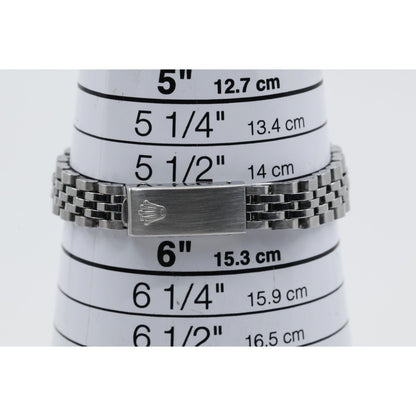 Vintage Rolex Oyster Perpetual Date 6924 Ladies 26mm Silver Dial Jubilee Watch