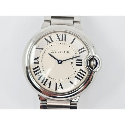 Cartier Ballon Bleu Roman Numeral 36mm Quartz Stainless Steel Wrist Watch 3005