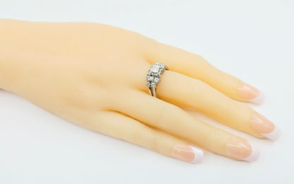 14K White Gold Diamond Engagement & Band Ring Set