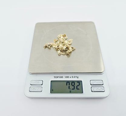 10K Tri Tone Gold Diamond Cut Valentino Link Chain Necklace