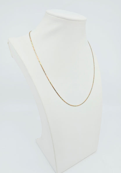 14K Tri Tone Gold Serpentine Link Chain Necklace