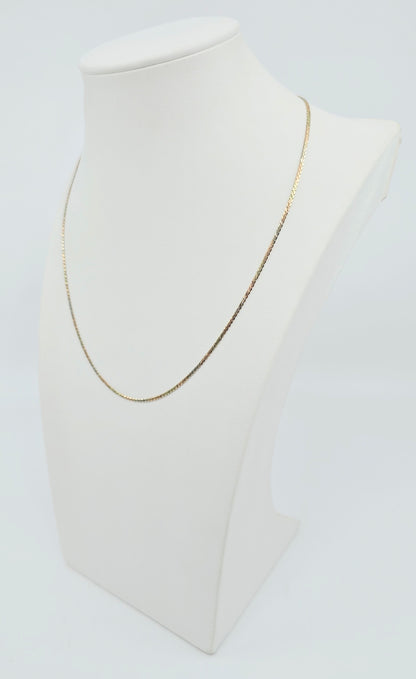 14K Tri Tone Gold Serpentine Link Chain Necklace