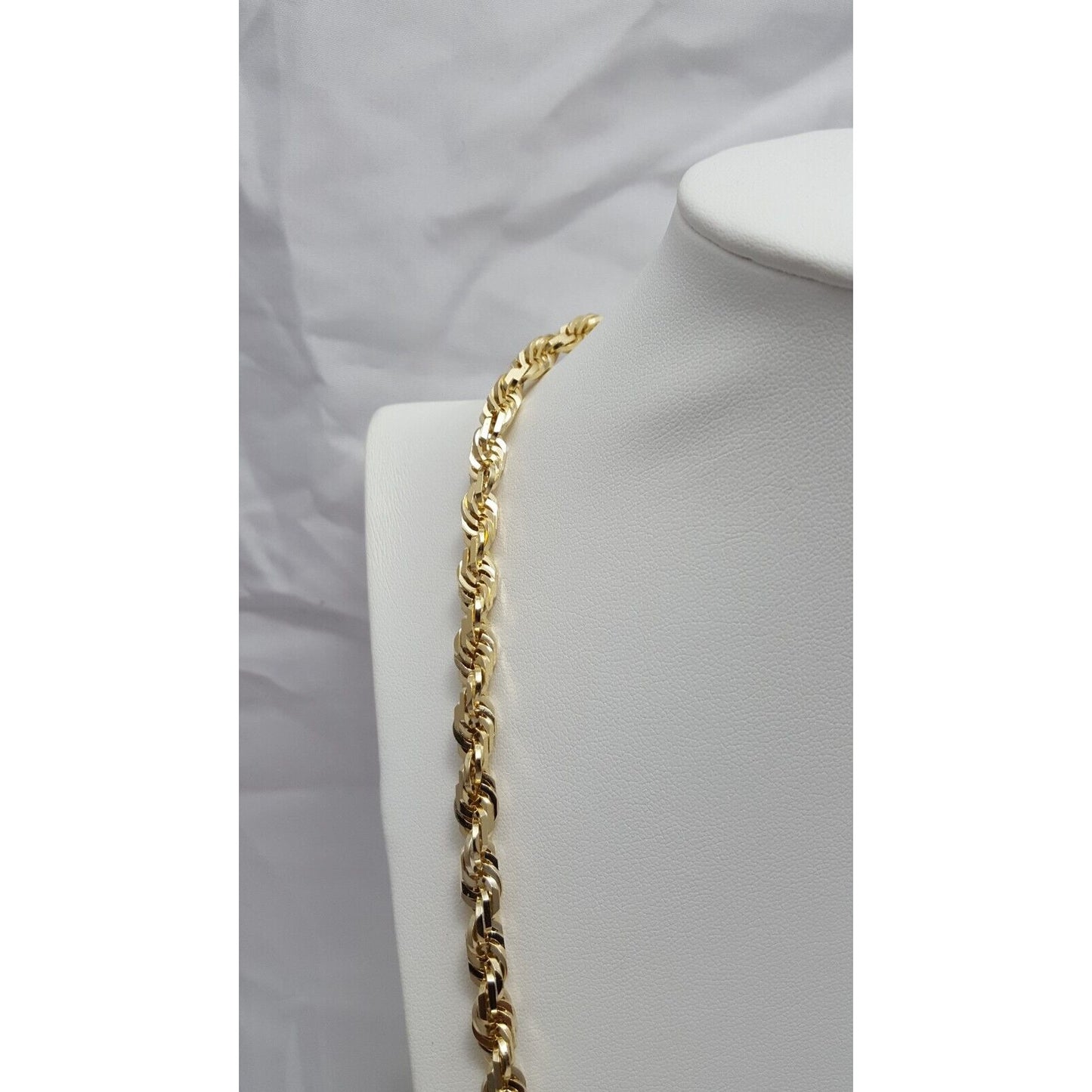 10K Yellow Gold Rope Chain Necklace