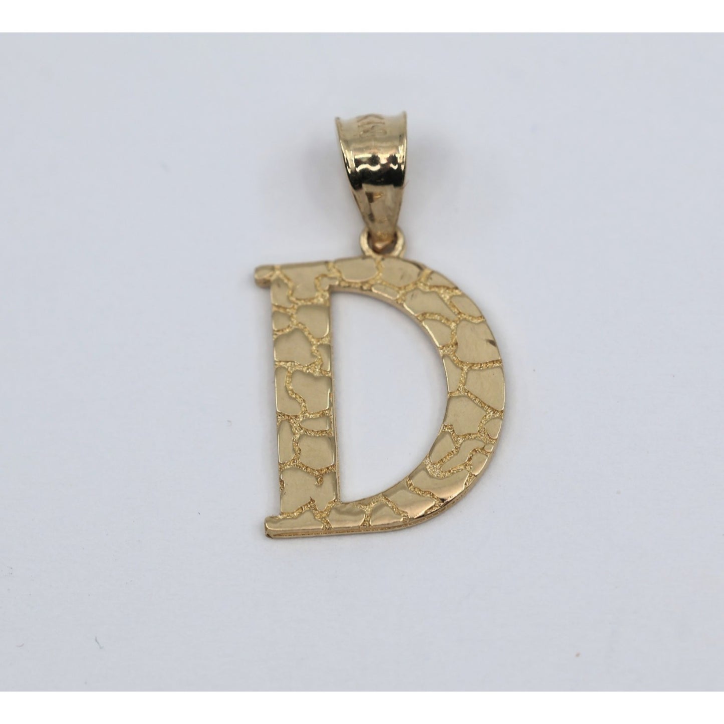 14K Yellow Gold Initial Letter " D " Charm Pendant