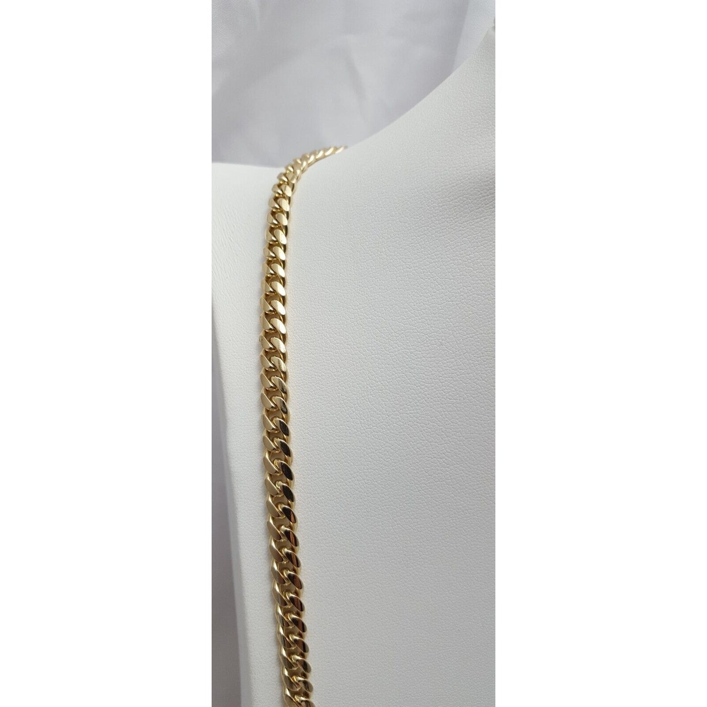 14K Yellow Gold Cuban Link Chain Necklace