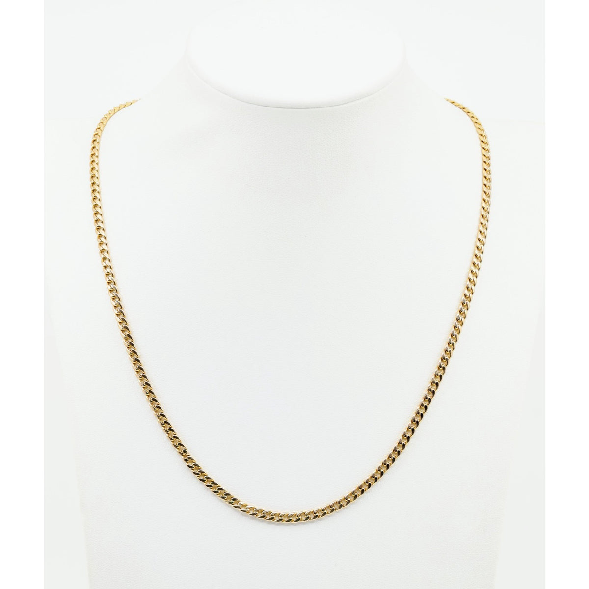 14K Yellow Gold Cuban Link Chain Necklace