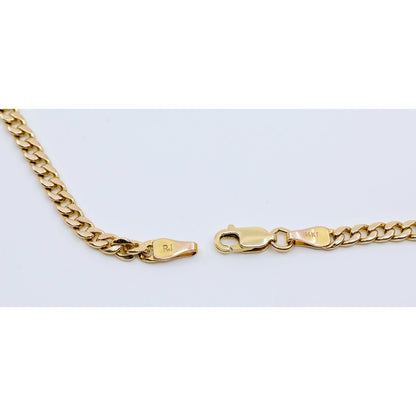 14K Yellow Gold Cuban Link Chain Necklace