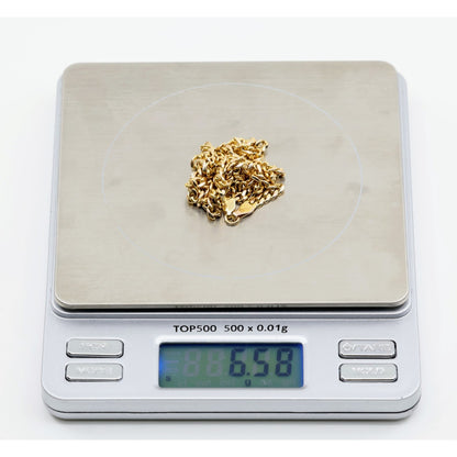14K Yellow Gold Cuban Link Chain Necklace
