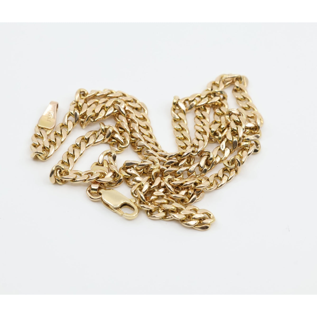 14K Yellow Gold Cuban Link Chain Necklace