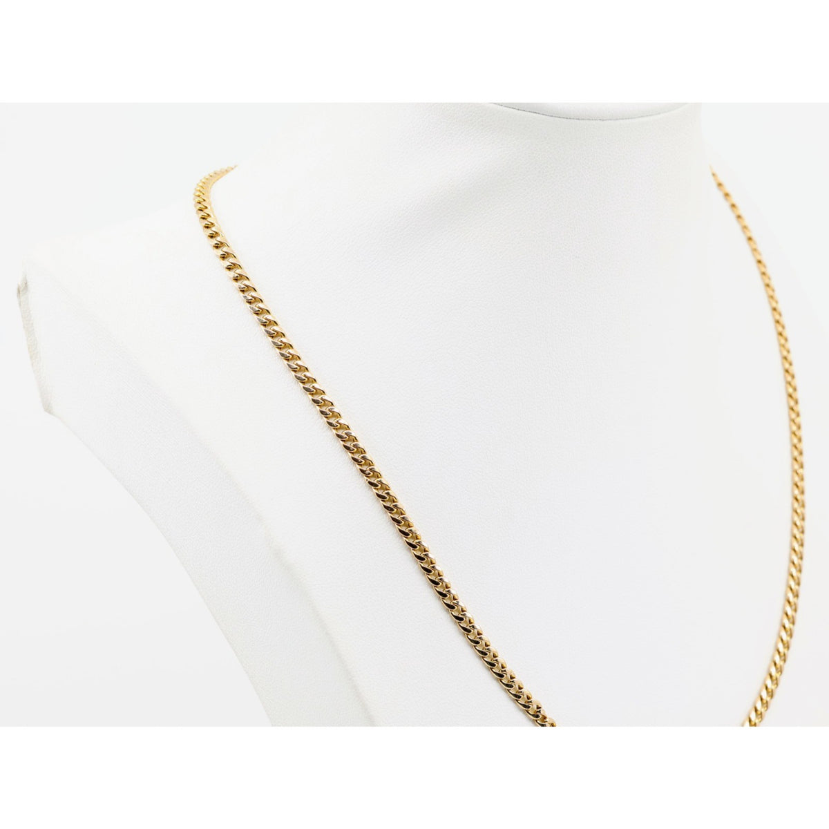14K Yellow Gold Cuban Link Chain Necklace