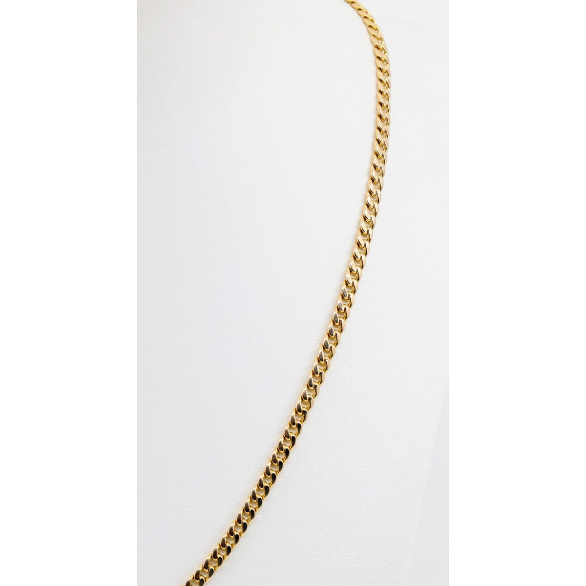 14K Yellow Gold Cuban Link Chain Necklace