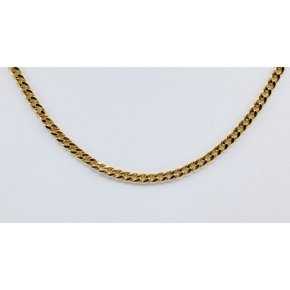 14K Yellow Gold Cuban Link Chain Necklace