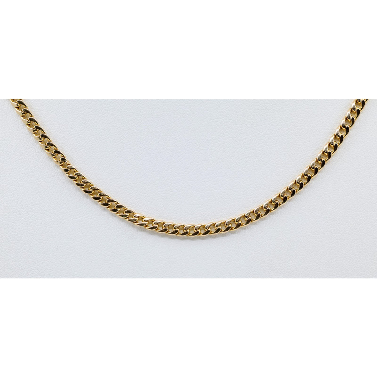 14K Yellow Gold Cuban Link Chain Necklace