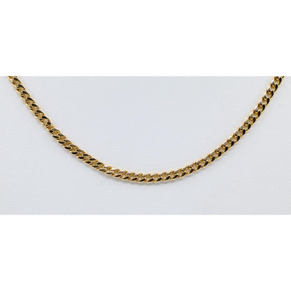 14K Yellow Gold Cuban Link Chain Necklace