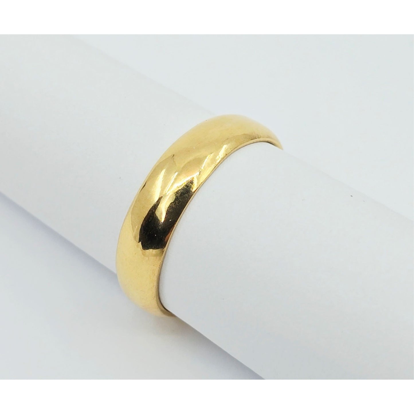 23K Yellow Gold Polished Wedding Band Ring