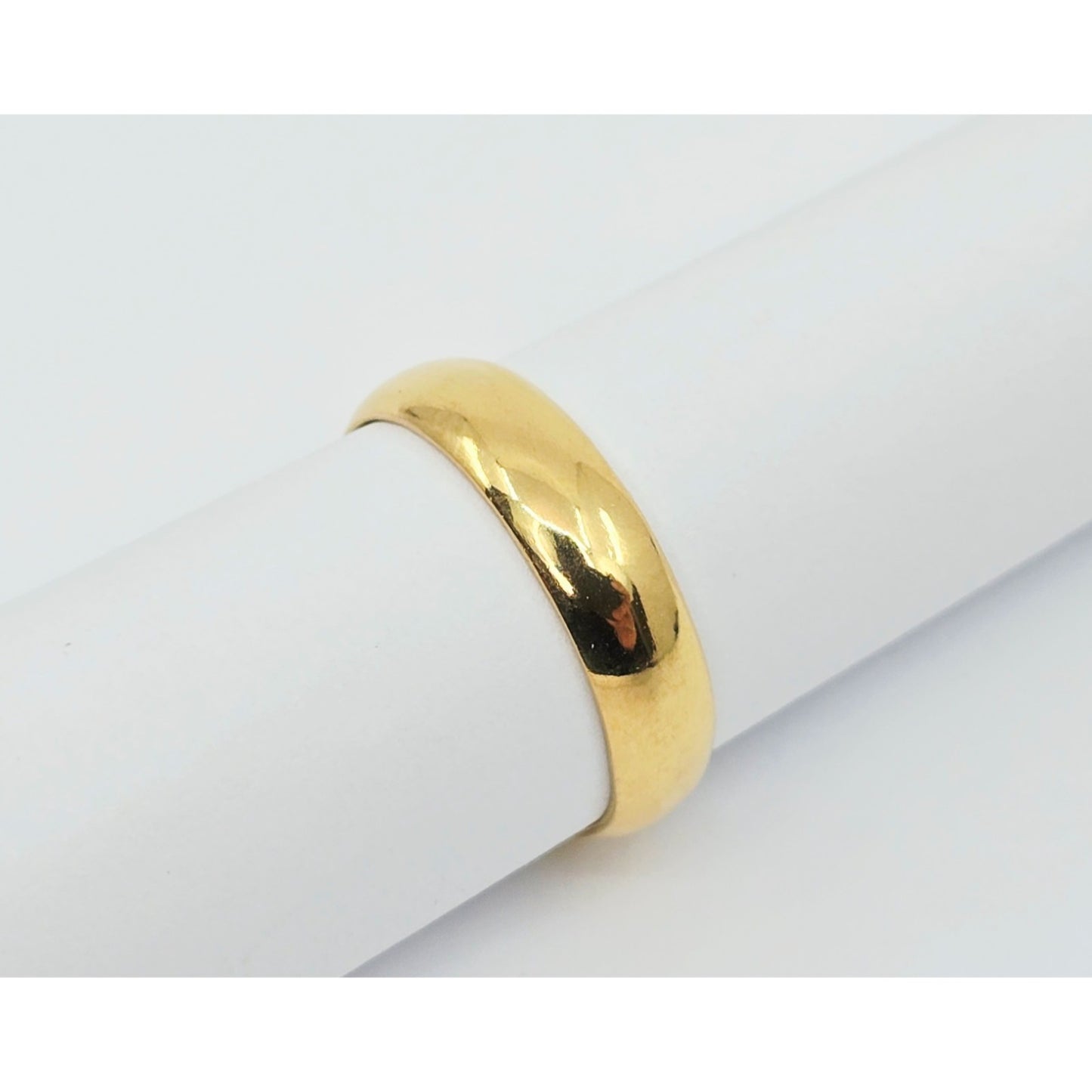 23K Yellow Gold Polished Wedding Band Ring