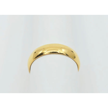 23K Yellow Gold Polished Wedding Band Ring