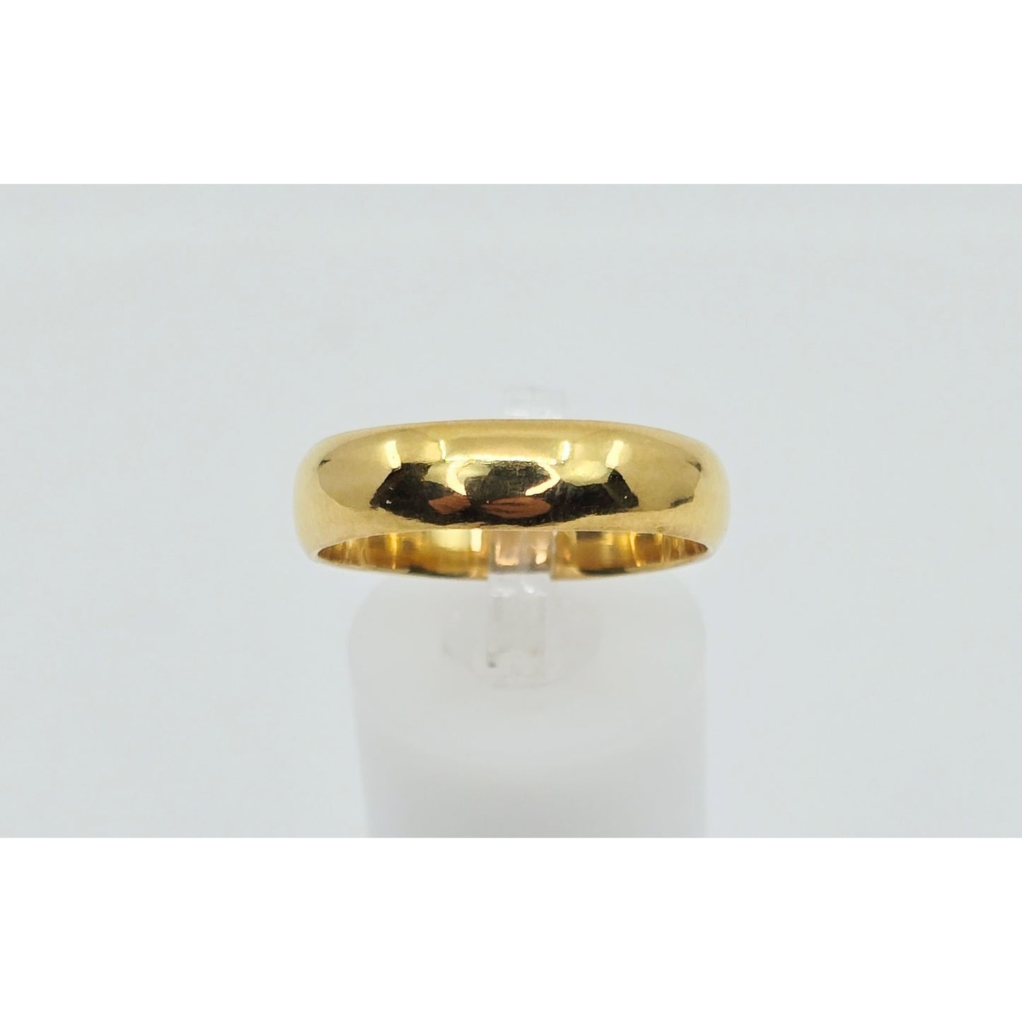 23K Yellow Gold Polished Wedding Band Ring