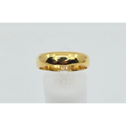 23K Yellow Gold Polished Wedding Band Ring