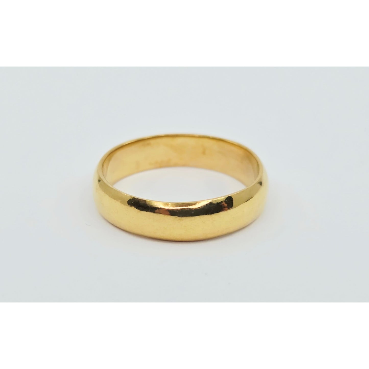 23K Yellow Gold Polished Wedding Band Ring